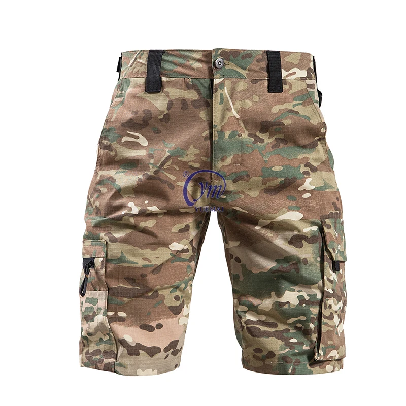 Customized Workout Breathable Hiking Fishing Waterproof Pant Tactical CP Camouflage Cargo Shorts for Men996_voghion.com