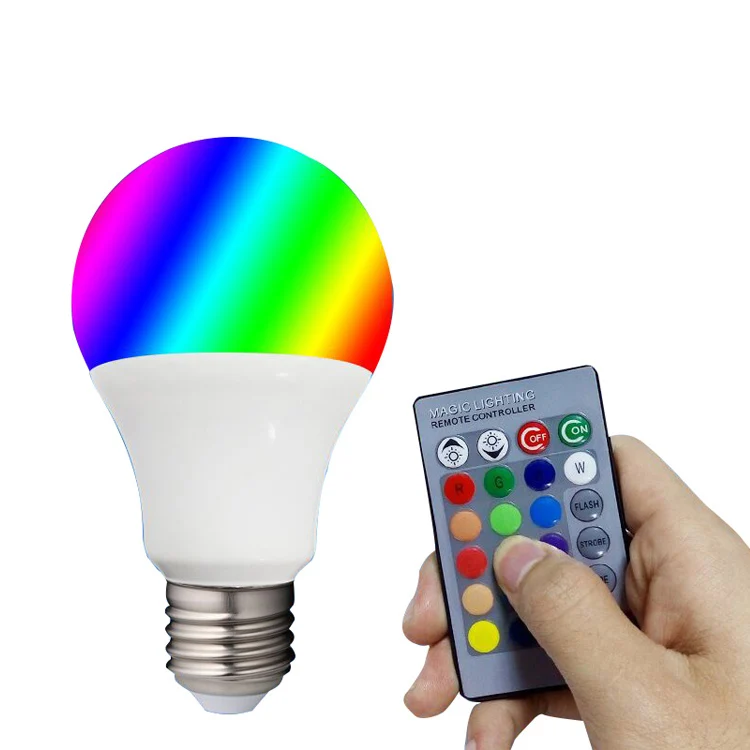 Wholesale Color Temperature Changing Color E27 Bulbs with Remote Control Smart RGB Bulbs