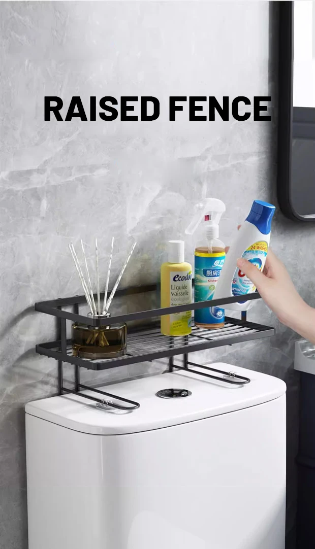 Height Increase Model Multifunctional Iron Art Storage Rack Bathroom Placement Clip Toilet Shelf