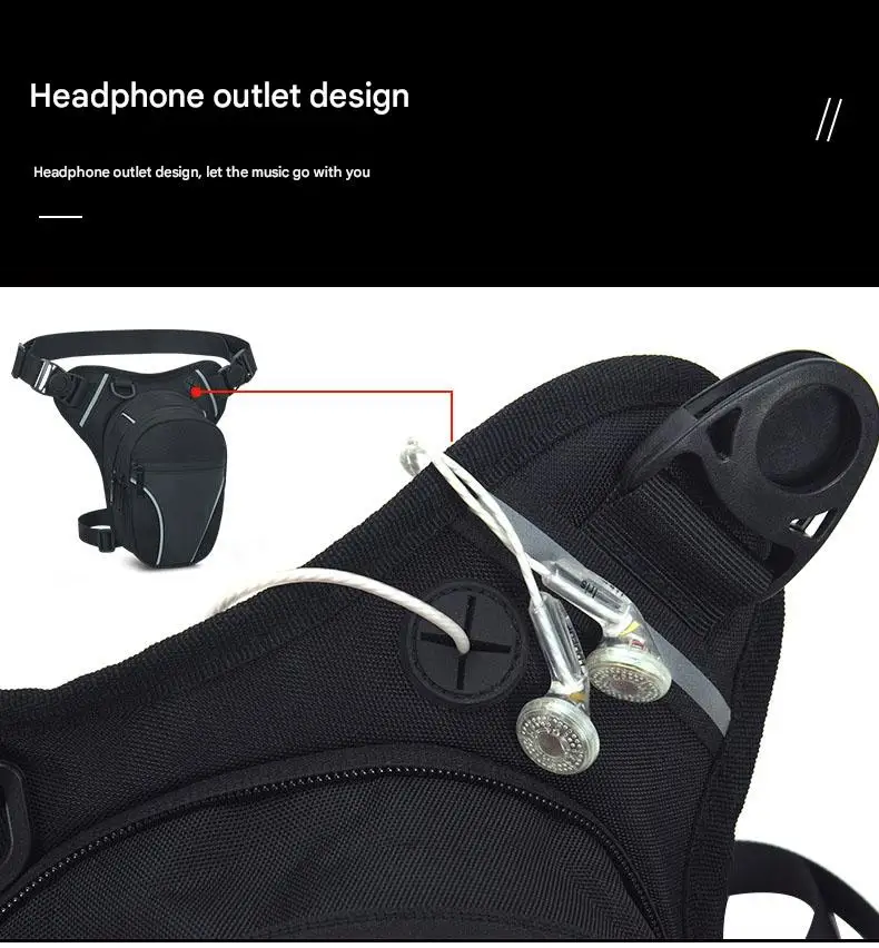 Multi-Function Outdoor Sports Chest Bag for Water-Repellent Motorcycle Luggage Saddlebags Leg Bag Mobile Phone Storage for