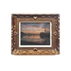 Luz del lago, nubes fluidas (marco de bronce) 7.8 * 6.6 * 0.6cm