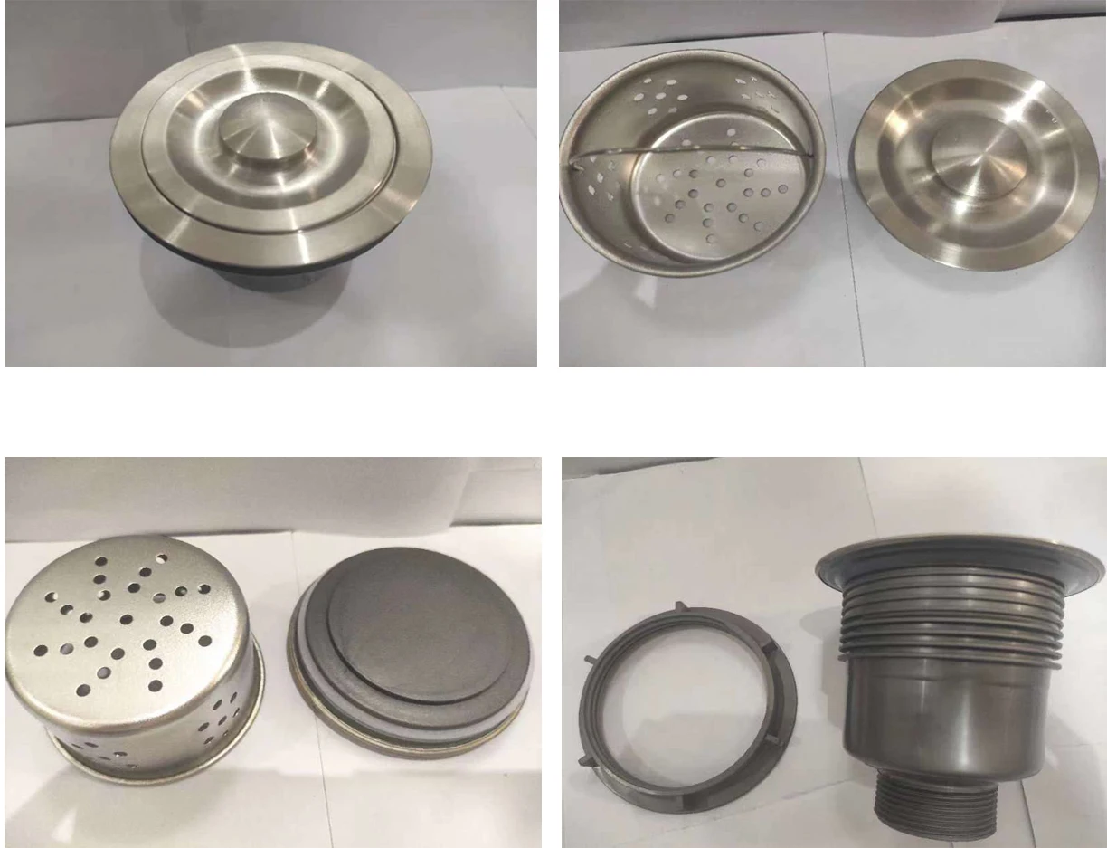 product kitchen sink drainer basket strainer stainless steel fittings plug support customization-3
