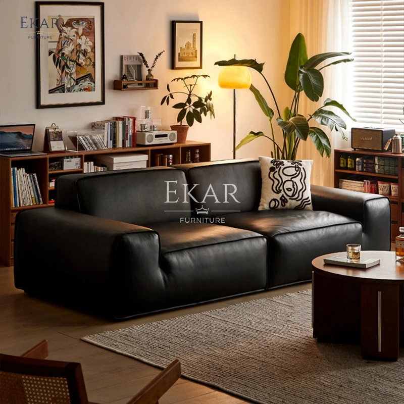 product new design ekar modern nappa leather half leather sofa living room furniture-59