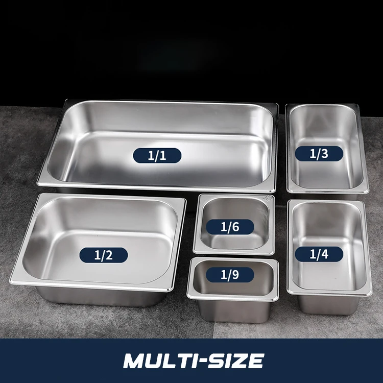 Hign Quality Food Grade In Metallo In Acciaio Inox Gastronorm Cibo Padelle Conte - Foto 2
