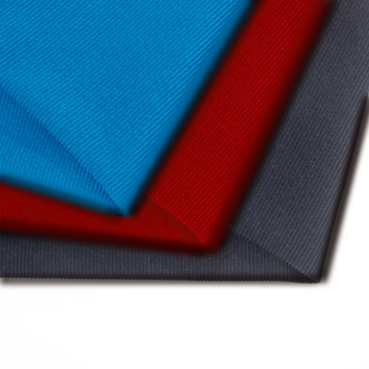 89% polyester 11% spandex knitted stretch corduroy fabric for fashion dress pant clothes