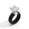 Banda de silicona negra ~ 2CT CZ
