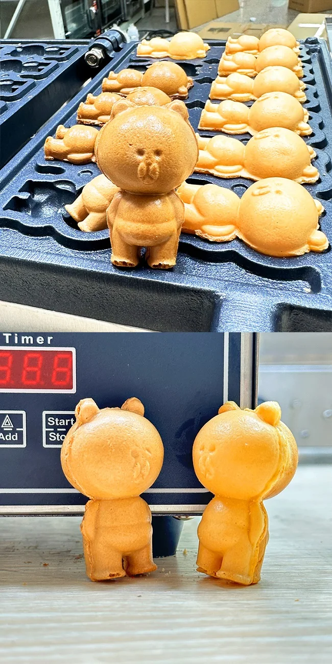 Commercial Bear Waffle Maker - High Productivity & Quality