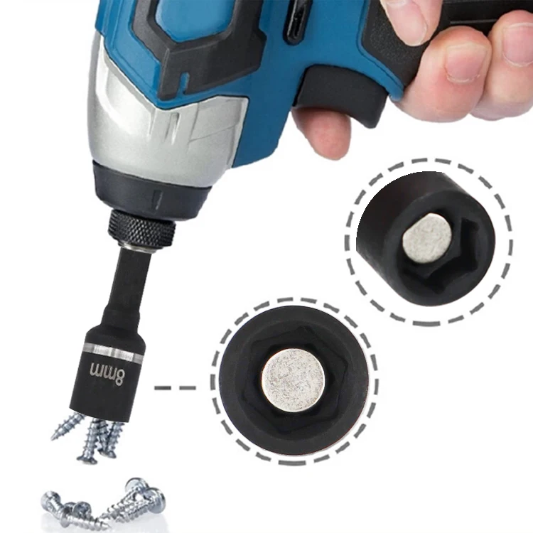 1/4 in Hex Impact Magnetic Nut Setter Driver bit