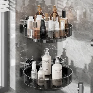 Plastic Bathroom Shelf Rotating Shower Room Shelf with Triangle for Shower Gel Storage