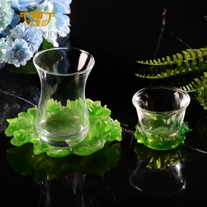 Hot-sell Ramadan Kareem Flower Accessories Customizable Arabic Popular Tea Coffee Cup Saucer Festival Gifts Set
