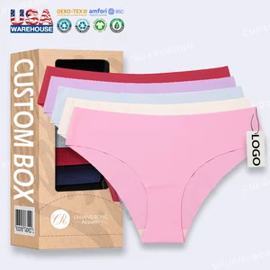 Custom Logo Sous-vetement Ice Silk Panties One Piece Culottes Sans Couture Laser Cut Underwear Non Trace Seamless Panties