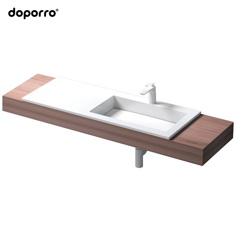Counter Rectangular Sink Hand Wash Basin Sink Artificial Stone Wash Basin