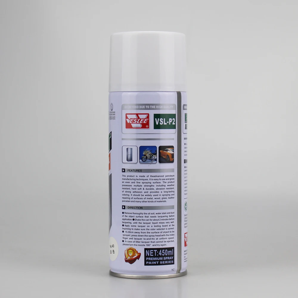 High Luster Metallic Multiple Colors Waterproof Colour Spray Paint for Wood/ Metal/ ABS Plastic/ Glass