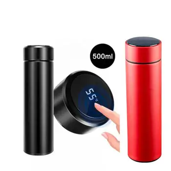 500ml Termo Thermos Bottle Cup Flask Led Temperature Display Stainless Steel Smart Water Bottle with filter infuser