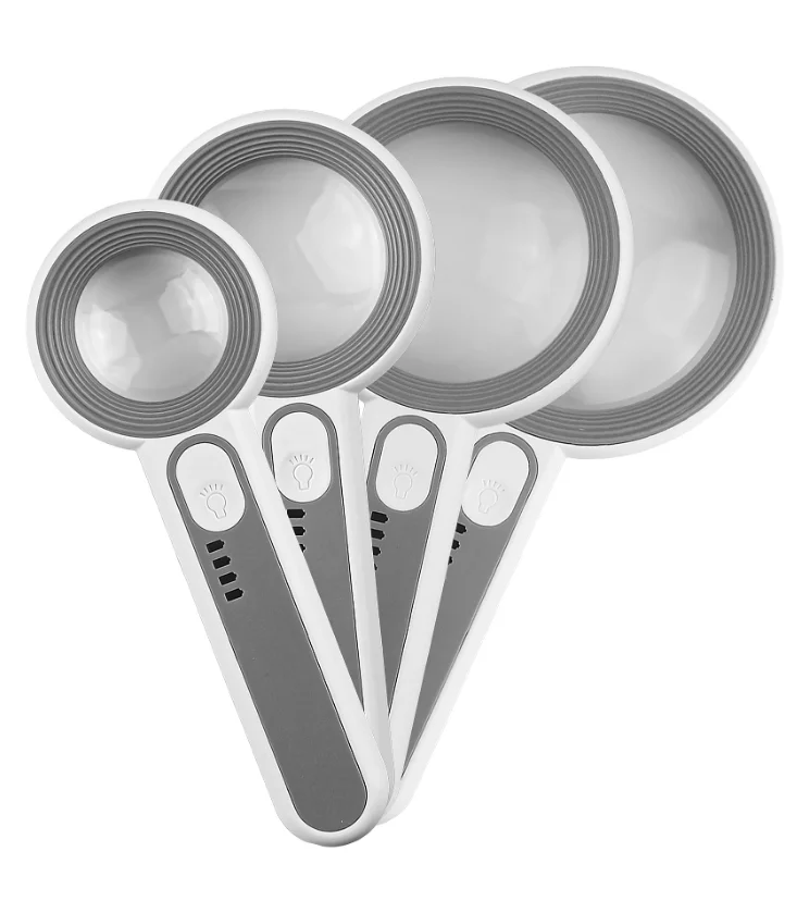SR7518C Rechargeable Handheld Led Magnifying Glasses with 75mm Dual Lens and 18 Leds