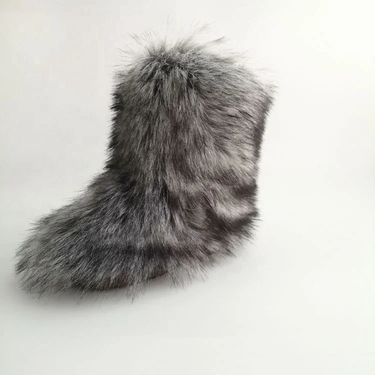 Французский новейший дизайн, зимние женские ботинки из искусственного меха для женщин, уличная домашняя обувь