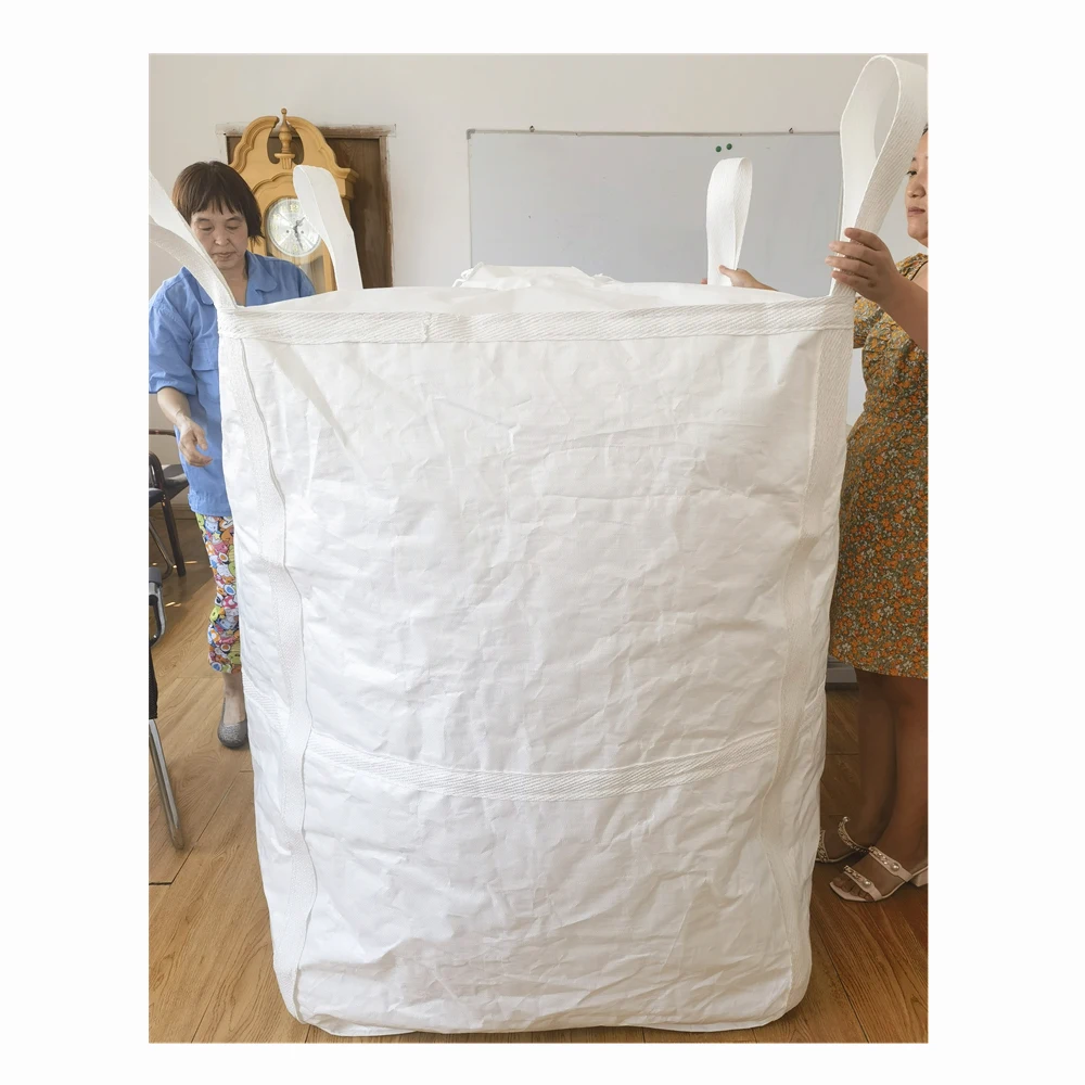 95 x 95 x 130 cm White U-Panel Industrial FIBC — view 2
