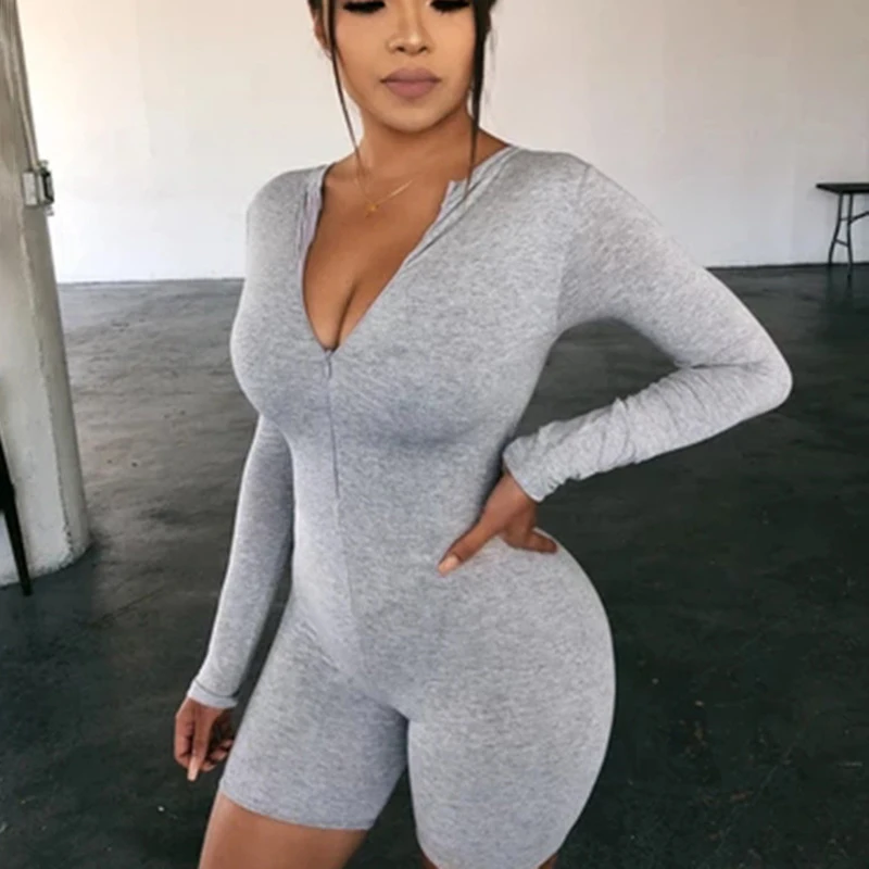 cotton bodycon jumpsuit