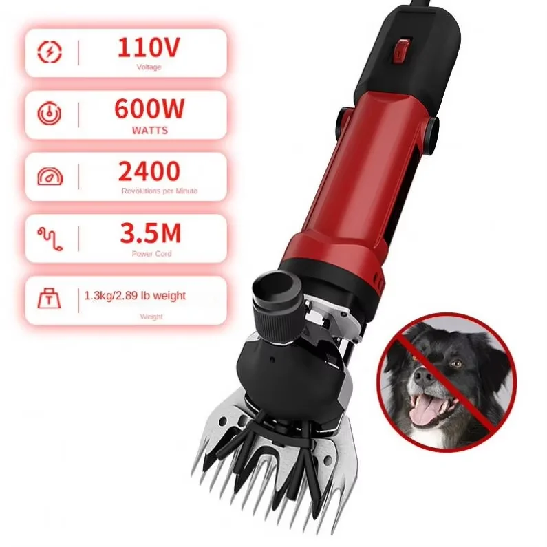 TEBAK High Power Electric Wool Shears | Professional Sheep Clippers Electric Wool Scissors for Farm Livestock
