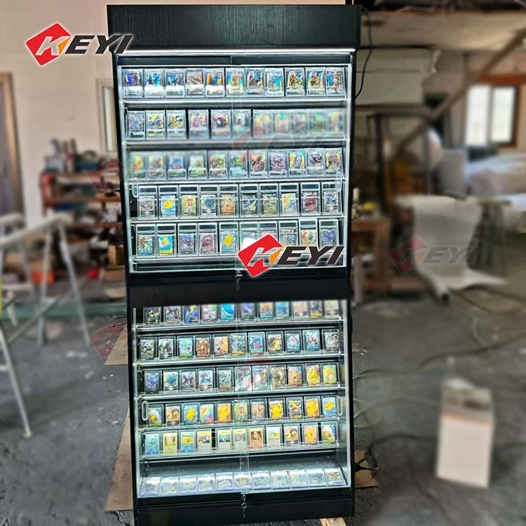 card vending display case Temgee 36 Graded Sports wall-Mounted for Shows, Black Display your collectibles with the Wyrmshard Large acrylic display stand from Dragonscale Supplies. Elite Pro Double-Stack Trading Card