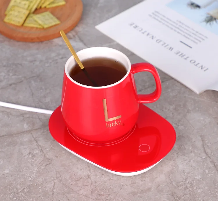 55 Degree Warmer Mug Set Coffee Cup Heater Electric Cup Warmer Smart