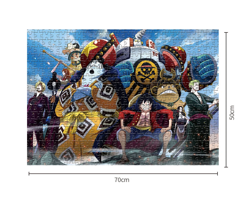1000 Pieces/box Cartoon One Pieces Paper Puzzle Adult Children ...