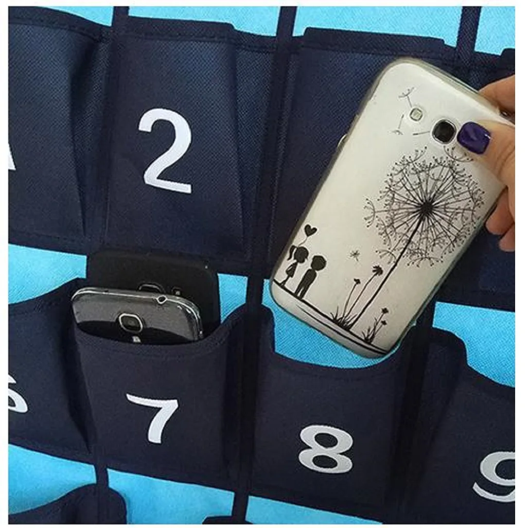 Numbered Classroom Pockets Chart Cell Phones Holder Wall Door Hanging Organizer