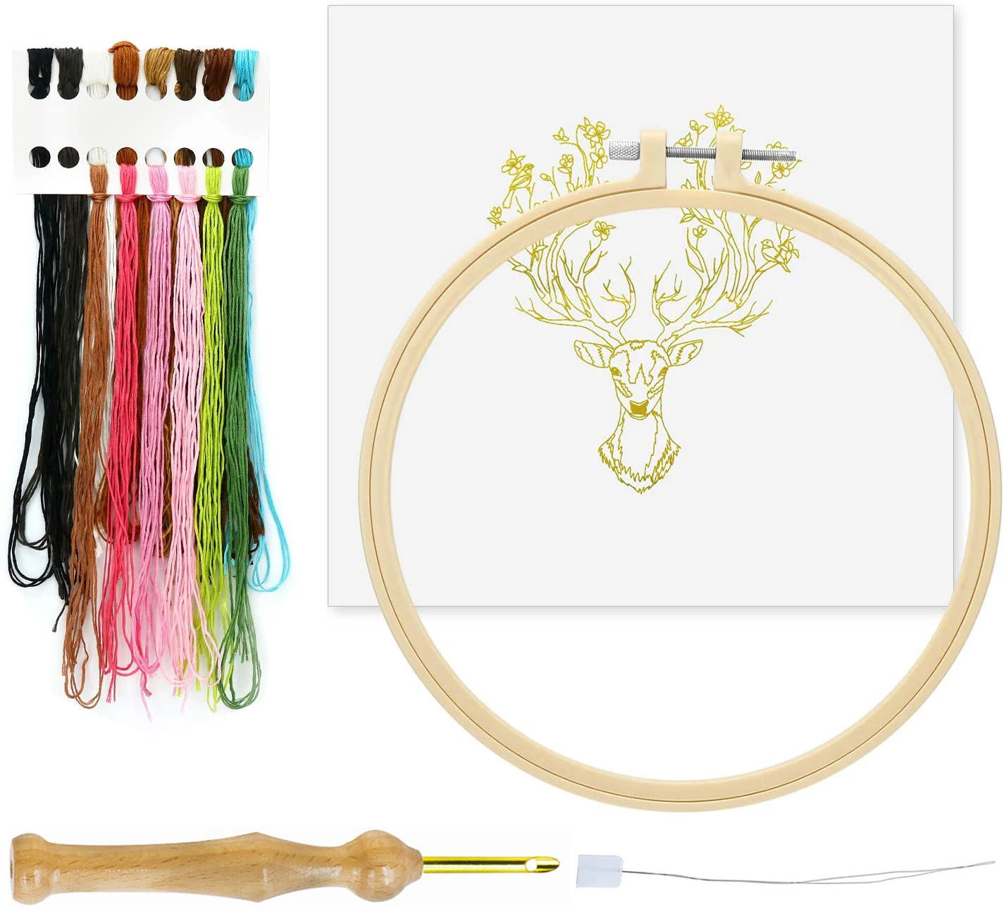 Embroidery Cross Stitch Punch Needle Set Pen Adjustable Sewing Punch