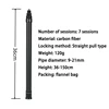 Black 1.5m carbon fiber rod