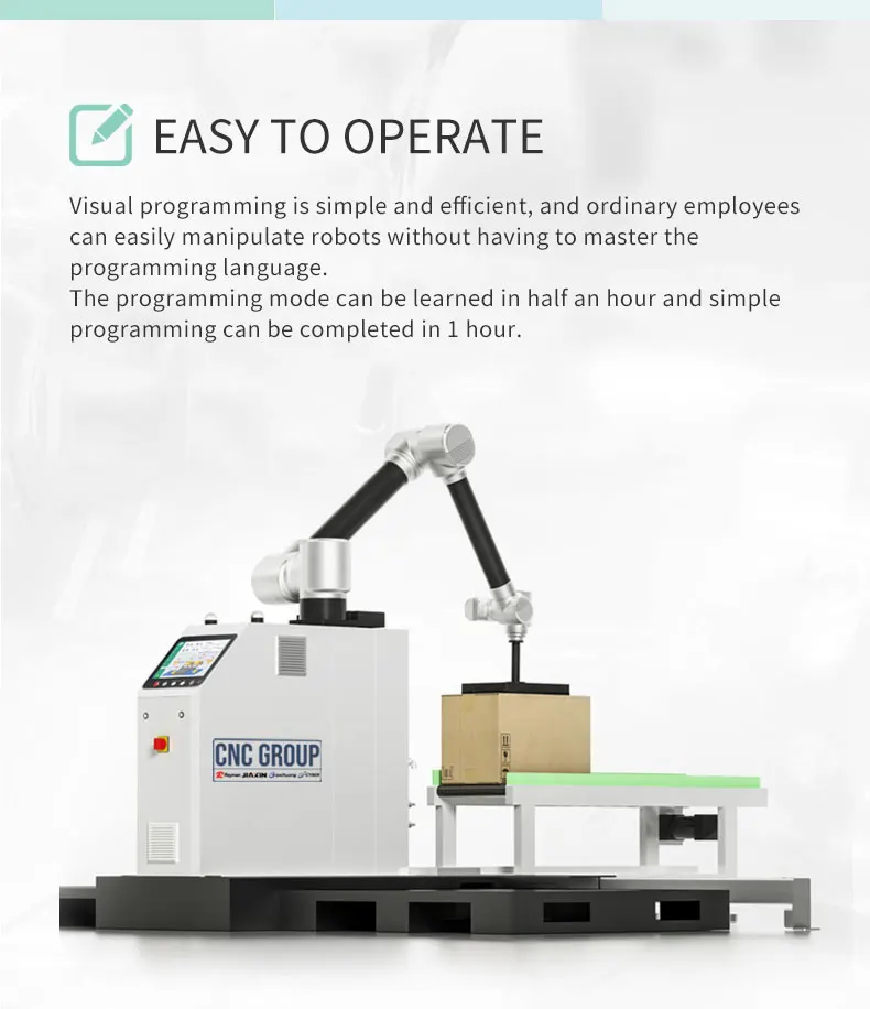 Collaborative Palletizing Robot Arm 6-axis Payload 30kg High Precision Multi-function Palletizing Robot Arm manufacture