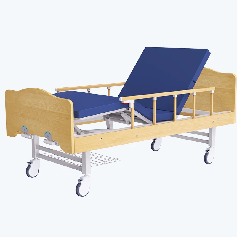 free mattress 2 cranks manual icu hospital care bed with 2 function-65