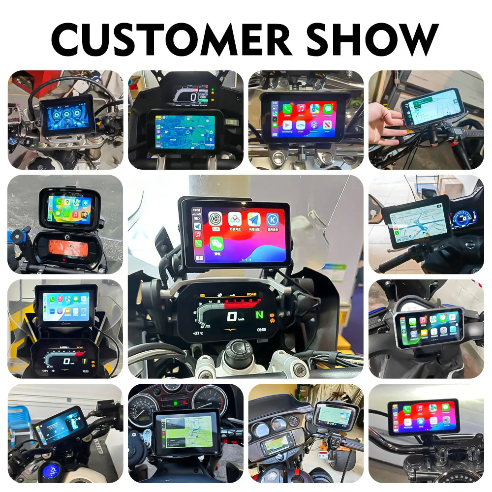 6 Inch Motorcycle Carplay Screen for BMW - Waterproof & GPS