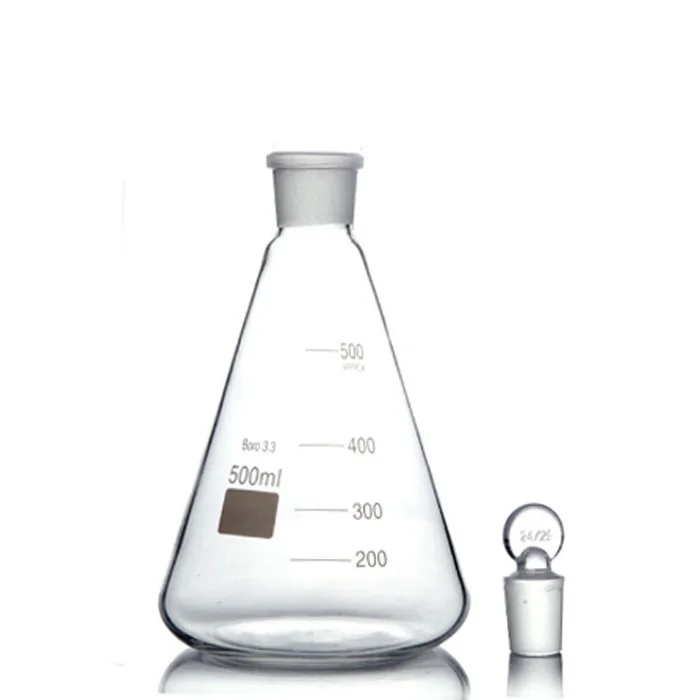 LabStock 1000ml Erlenmeyer Flask Pack of 2 with Rubber Stopper 