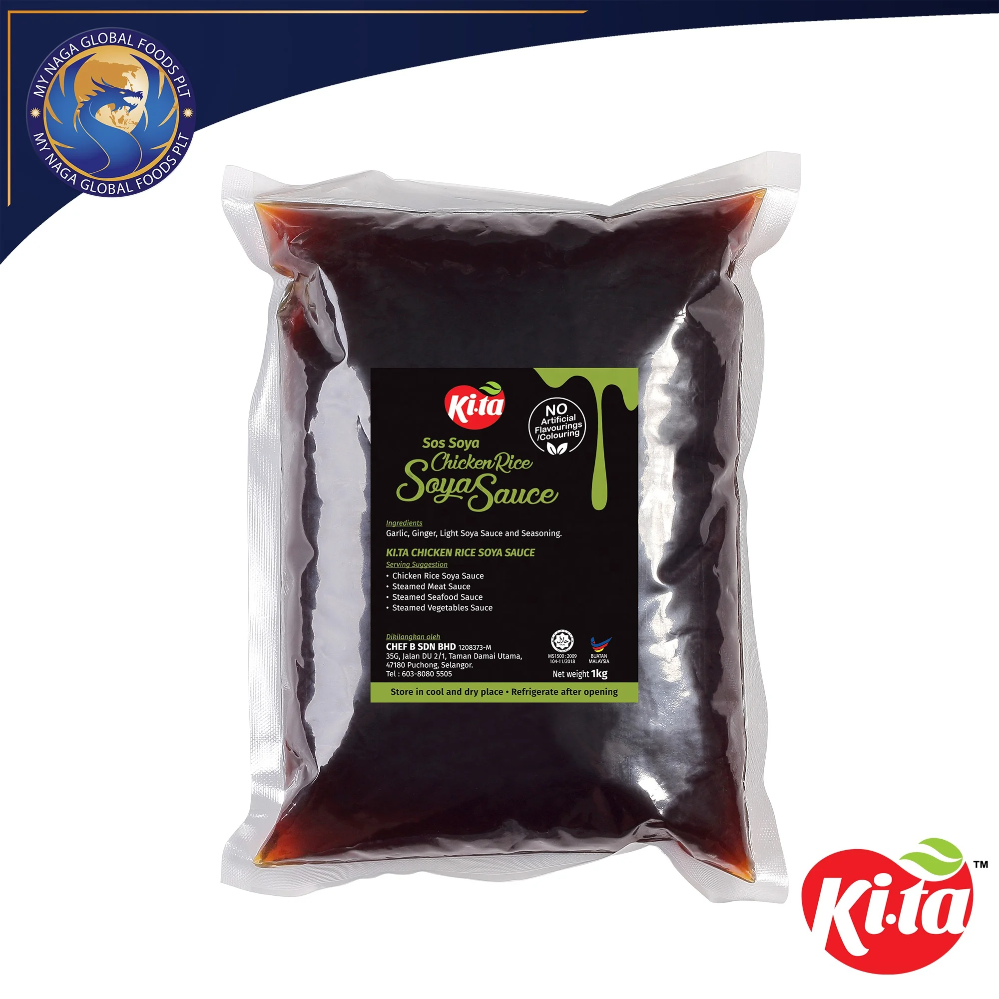 Chicken Rice Soya Sauce 1 Kg Pack (ki.ta Brand) Malaysia Halal Net Weight  (1 Kg Pack) - Buy Soy Sauce Halal Chicken Rice,Malaysia Seasoning Condiment  