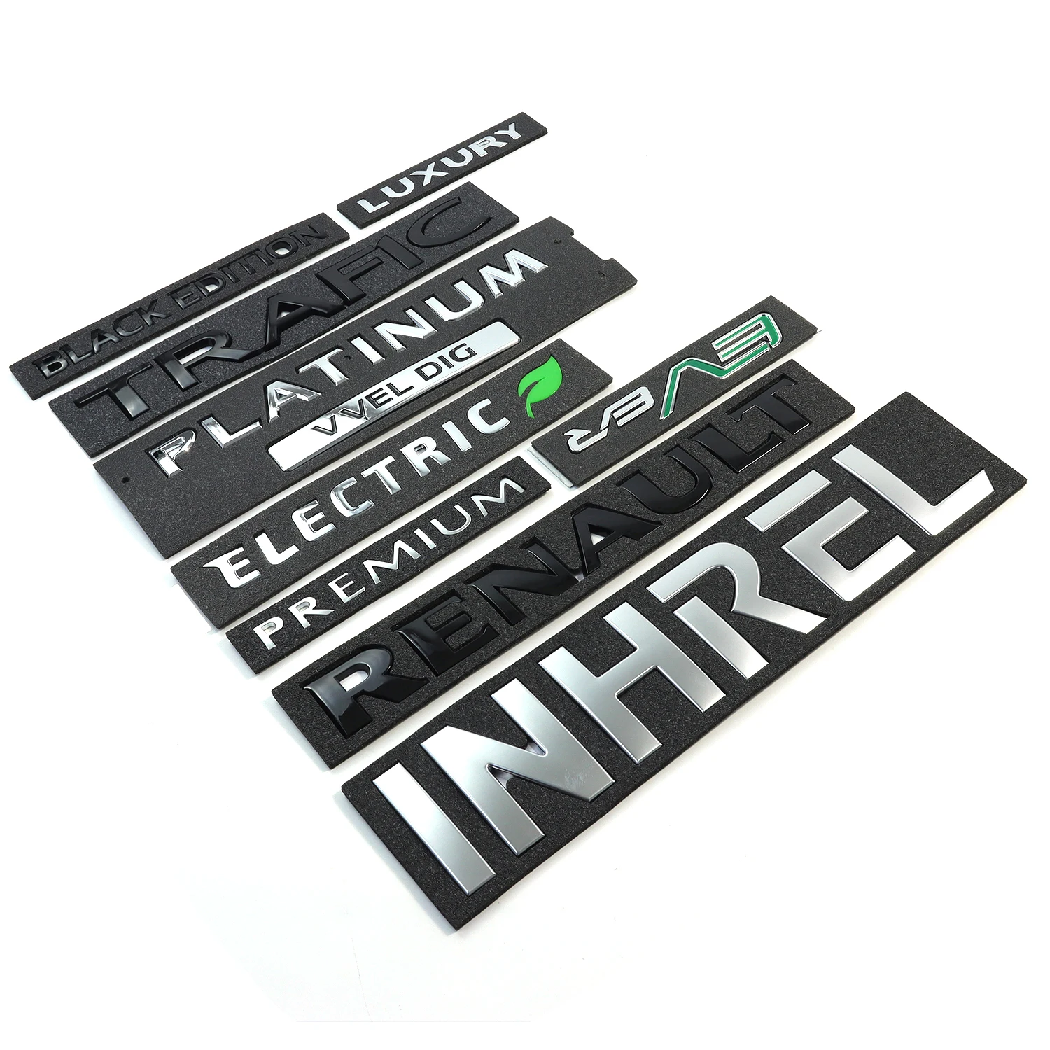 New Design Car Logo Body Stickers Abs Plastic Letter Badge Self