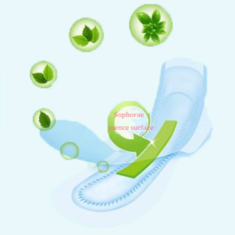 New Packing Female Sanitary Pad Samples Free Disposable Cotton Surface