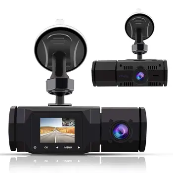 1080P Front 1080P Inside Cabin Car Dash Camera 1.5' LCD Dashboard Cam 4 IR LEDs Motion Detection driving recorder for Uber Taxi