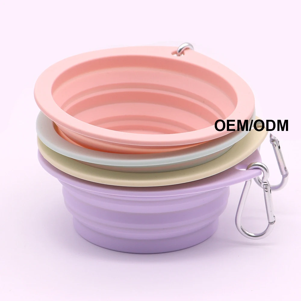 Modern Portable and Foldable Cat Feeder Automatic Dog Bowl with Rounded Bottle Shape for Pets Feeding