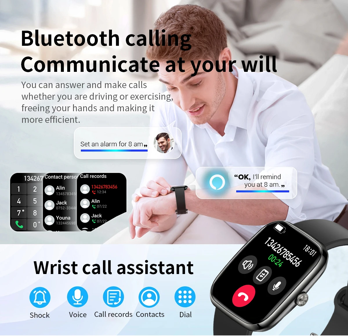 Relojes H39 Aluminium Alloy Women Health Smartwatch 1.75Inch Sleep Monitoring Health Remind Sport Smart Watch for Men 2025