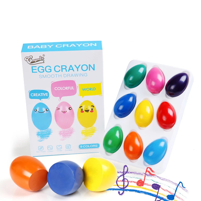 egg shaped palm grip crayons set