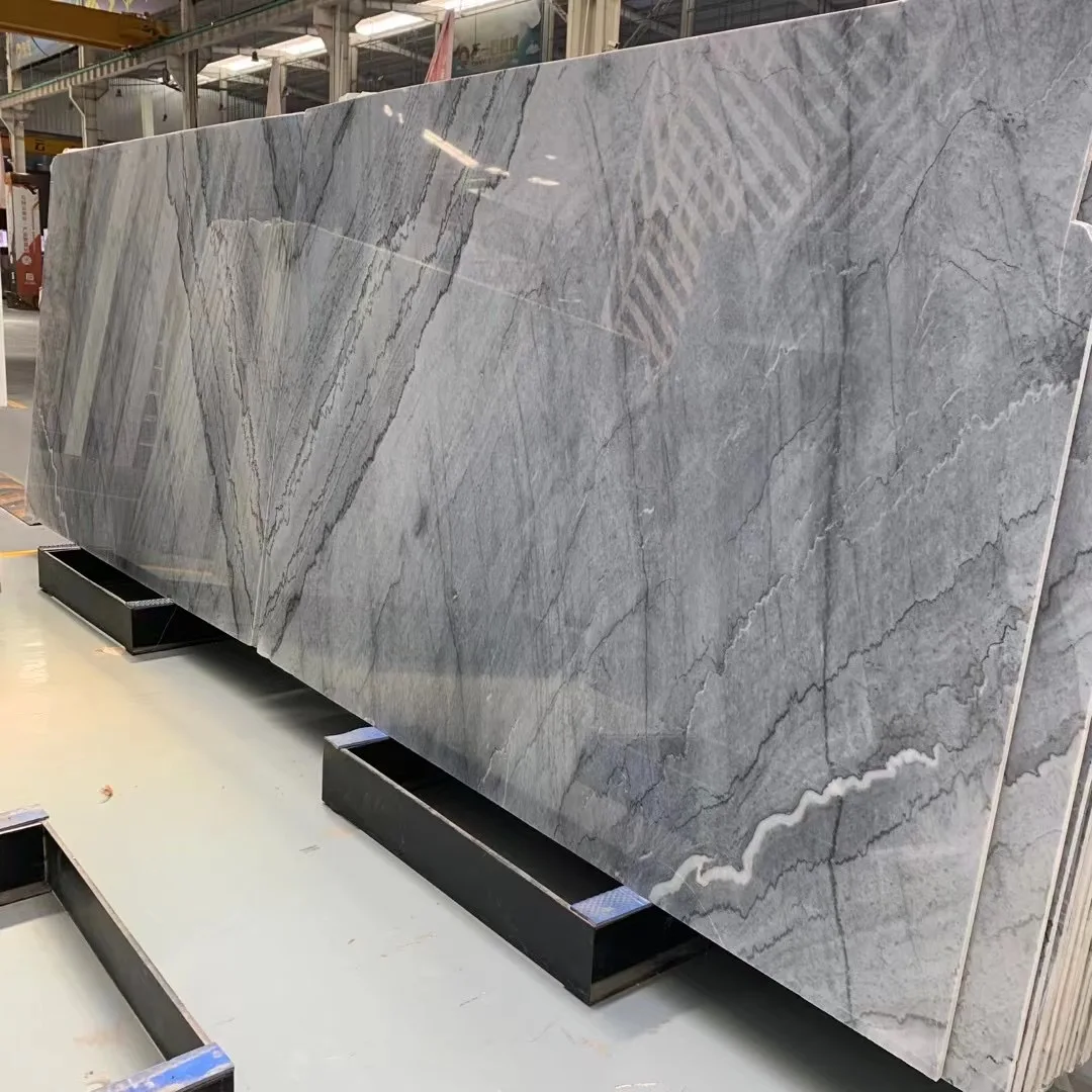 product china natural bruce grey marble bookmatch for interior wall floor project supply price grey marble slab-1