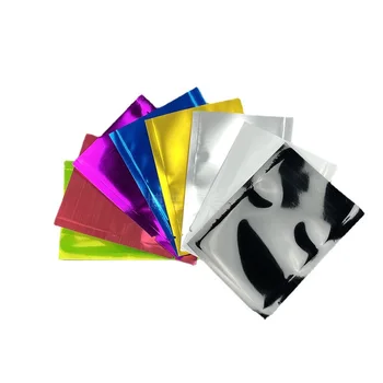 3 Sides Sealed Colorful Bags Heat Sealable Smell Proof Foil Bags Cosmetics Black Mylar Cigar Custom Foil Vacuum Sealer Bags