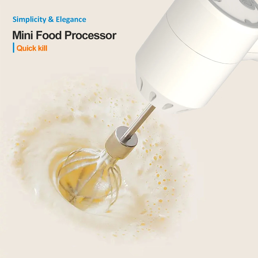 Миксер для взбивания яиц, портативный Перезаряжаемый от USB Многофункциональный ручной измельчитель для овощей и еды