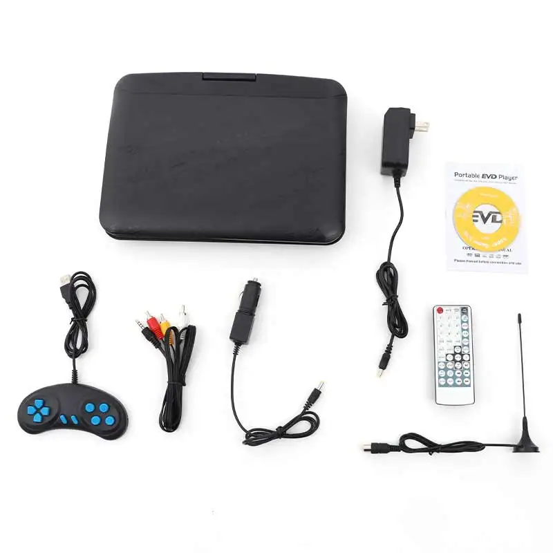 7.5 Inch LED Screen  Rechargeable Battery Analog TV USB FM Portable DVD Player