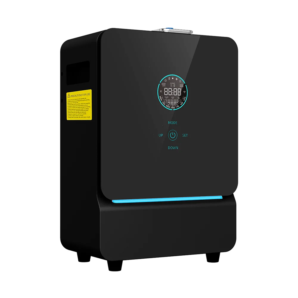 Tanoxi Smart HVAC Waterless Scent Diffuser - Covers 3000 Sq Ft, Bluetooth Control, Cold Air Diffusion, Black Metal