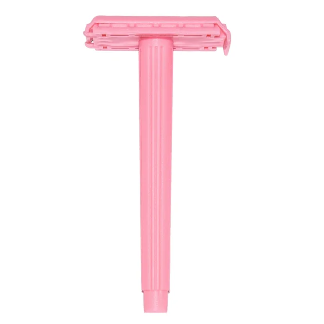 AL-502 Pink Shaving Razor Colorful Safety Razor Plastic Handle Disposable Razor