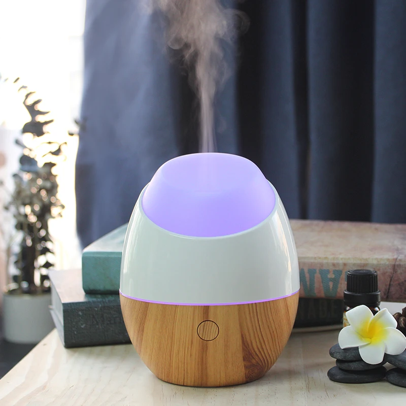 120Ml Mini Air Humidifier Ultrasonic Usb Aroma Diffuser Wood Grain Electric Essential Oil Diffuser Wood Humidifier Home
