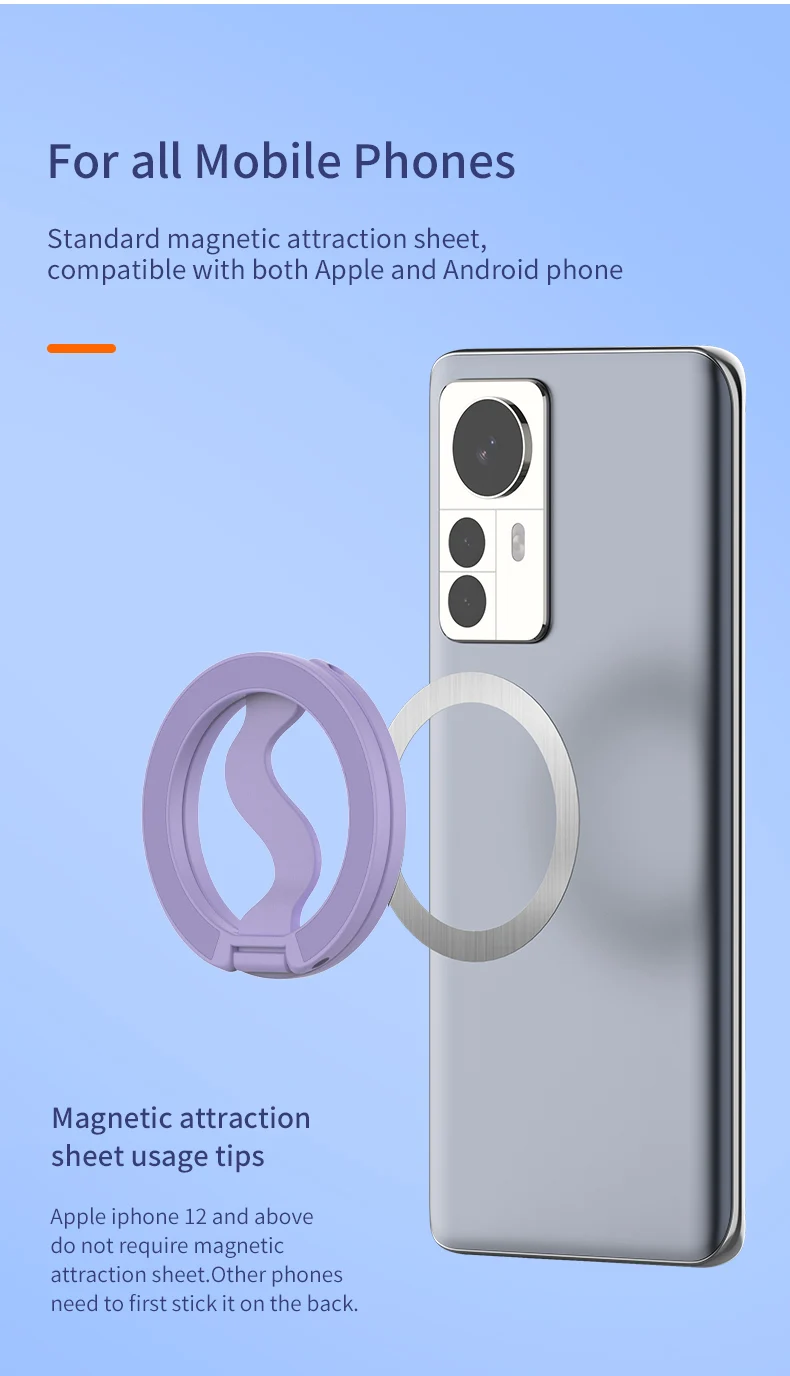 Strong Magnet Phone Stand Height Adjustable Flexible Bendable Waterproof Rust Resistant for Desk Office Use