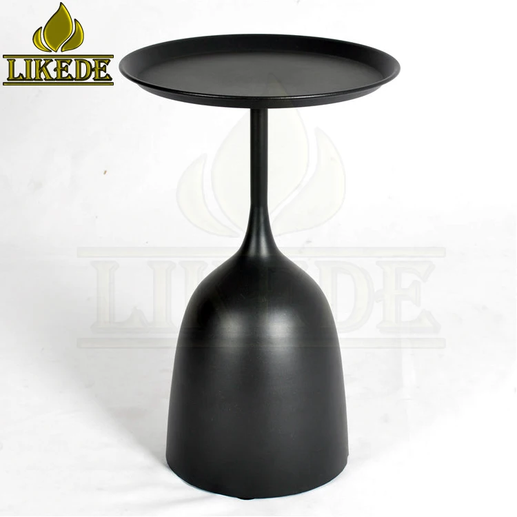 Iron Metal Bedside Table for Black Tea and Coffee Elegant Furniture Legs
