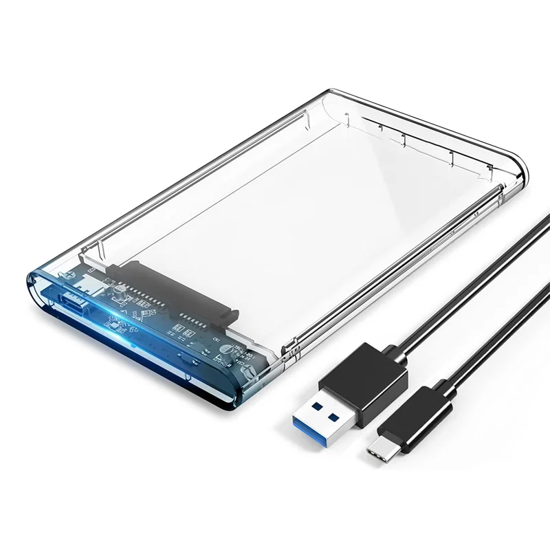 Горячая Распродажа Прозрачный SATA к USB 3.1 Инструмент Без Костюм 7 мм 9 5 HDD SSD Внешний Жесткий Диск Корпус 2 5-дюймовый